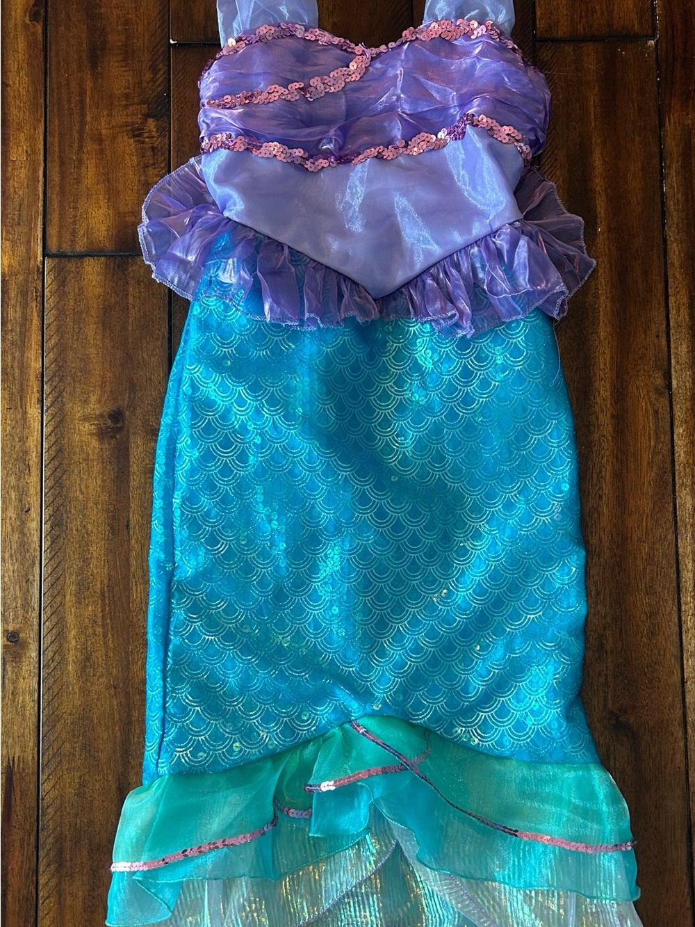 Disney Girls Mermaid Costume Dress - Purple & Teal
